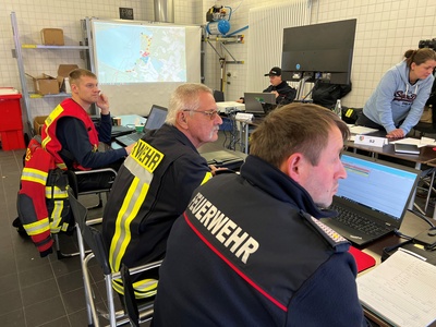 © Landratsamt Görlitz - Katastrophenschutzübung 2023 - Feuerfront Einsatzzentrale