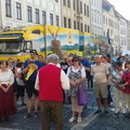Johannes Kletscka liest auf dem Zittauer Markt